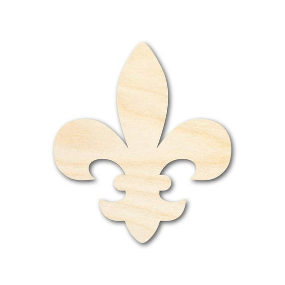 Unfinished Wood Fleur di Lis Shape 16" / 1/8"