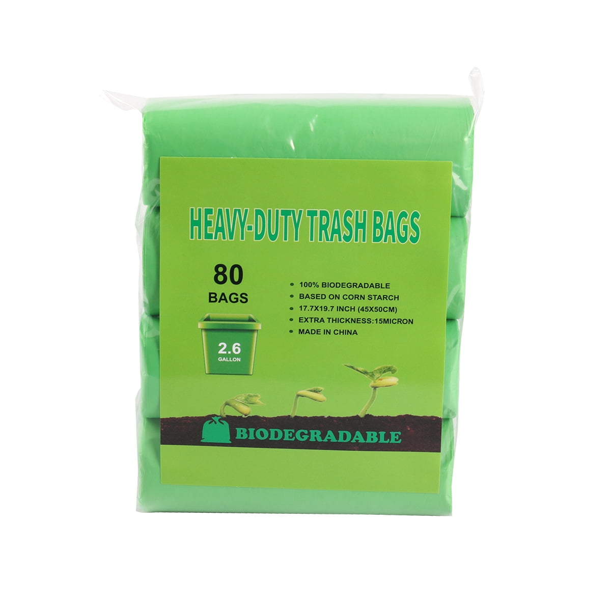 Biodegradable Trash Bags, 20L Small Bin Liner Recycle 4-6 Gallon Garbage Bag  - China Compostable Bag and Biodegradable Bag price