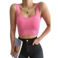 thumbnail image 1 of VISgogo Camisola de punto sin mangas de color sólido sin mangas de verano para mujer VISgogo moda, 1 of 5