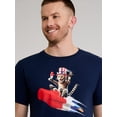 thumbnail image 4 of 4th of July Cat Popsicle Men’s and Big Men's Graphic Tee by Way to Celebrate, Sizes XS-3XL, 4 of 5
