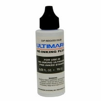 Ultimark Pre-inked Stamp Ink, Black, .5 Oz Drip Spout Bottle