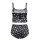 thumbnail image 5 of Gibobby Pijamas para mujer Sexy sin mangas Tops conjunto corto Lencería ropa de casa conjunto de cómodo pijama conjunto ropa de dormir amor impreso conjunto(Negro,CH), 5 of 5