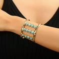 thumbnail image 2 of EOEMY 925 Silver Women Turquoise Open Bangle Cuff Bracelet Wedding Jewelry Gift-#7, 2 of 3