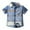 Blue, variant on Kaemgyyd 3 M-14 T Boy's Toddler Button down Shirt Infant Newborn Summer Clothes Casual Short Sleeve Plaid Collar Pockets Cotton Tops