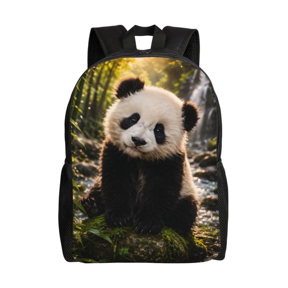 Panda Cub Backpack Full Front Print Travel Laptop Bag for Men and Women