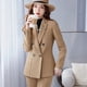 thumbnail image 4 of Chaqueta de traje de albaricoque para mujer, elegante, de otoño, con abanico de diosa, talla grande, para principios de otoño, traje pequeño, traje profesional de alto sentido, 4 of 5