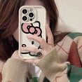 thumbnail image 4 of Sanrio-funda estereoscópica 3D de Hello Kitty para IPhone, carcasa trasera de silicona suave para IPhone 15, 14, 13, 12, 11 Pro Max, XR, XS, 7, 8 Plus, SE2, Y2K, 4 of 5