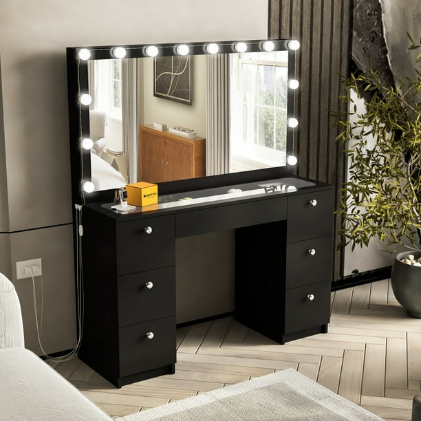 Black Vanity Table