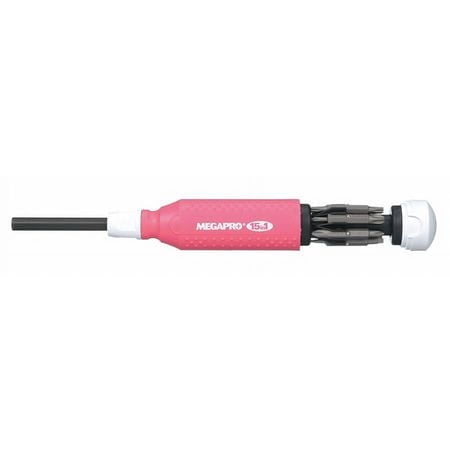 UPC: 0831044002312 | MEGAPRO Multi-Bit Screwdriver 15-in-1 8-1/2  151PK/WH-B