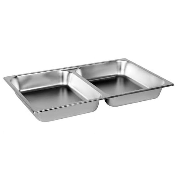 Soro Essentials- Full Size 2-1/2" Deep 24 Gauge Stainless Steel Divided Anti-Jamming Steam Pan- Restaurant Divided Steam Table Pan Commercial Catering Food Pan for Commercial Kitchen Supplies