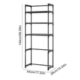 thumbnail image 4 of FEOLGEHLY Over Toilet Storage Rack, 56.5-Inch Tall Storage Rack with Multi-Layer Bathroom Shelf, Freestanding Bathroom Organizer for Toiletries, Space-Saving 56 Inch Toilet Storage (Black), 4 of 7