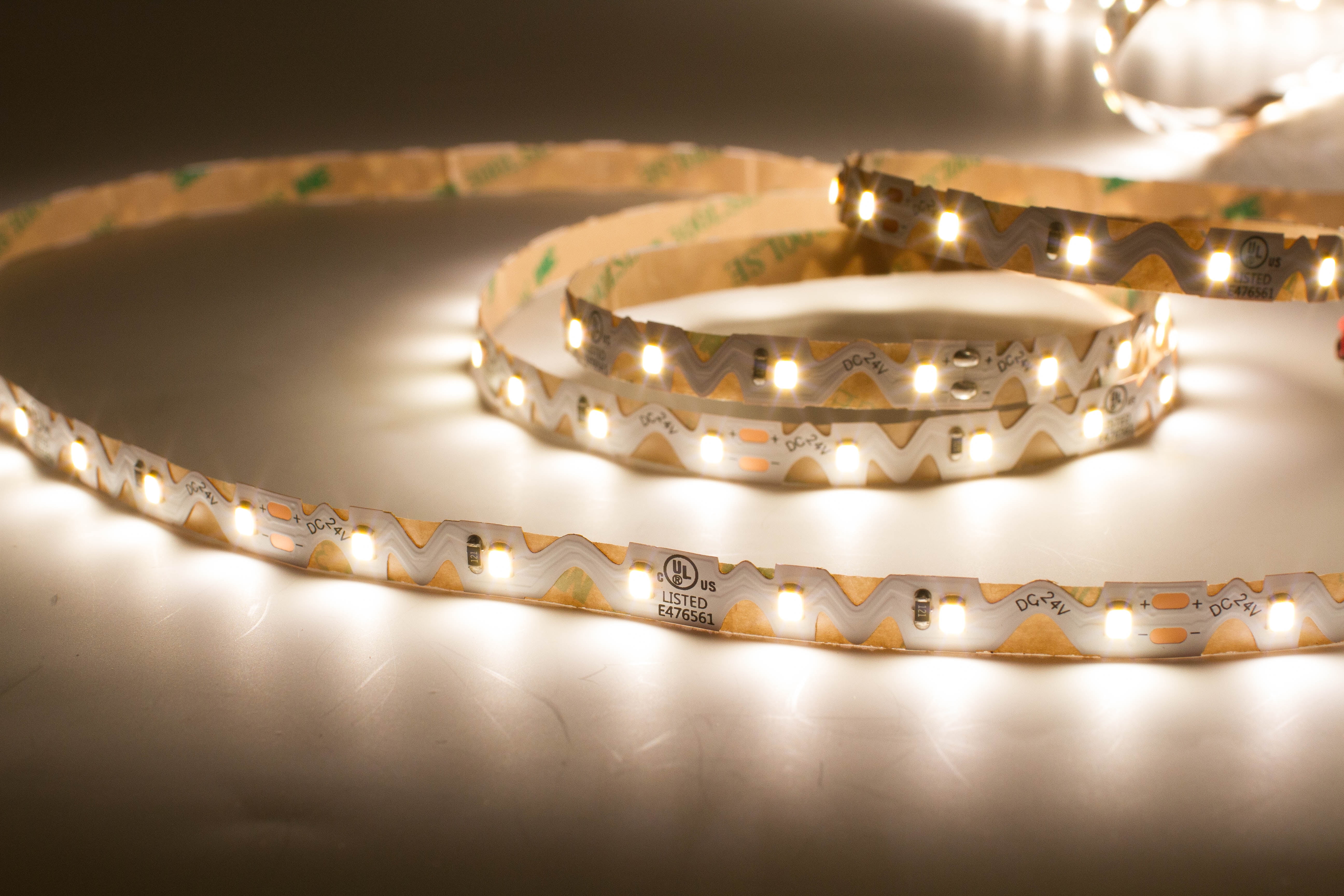 24v S shape LED Strip light zig zag pattern angle turning non-waterproof 3500K warm white for sign project hobby power supply driver not included