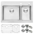 thumbnail image 2 of Stegmeier RVM5173 Stainless Steel 33'' x 22'' Double Bowl Sink, 2 of 11