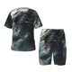 thumbnail image 1 of Balery Cloud White Dragon Conjunto de Pijama Infantil de Manga Corta con Estampado – Ropa de Dormir de Algodón Suave-XX-Large, 1 of 6