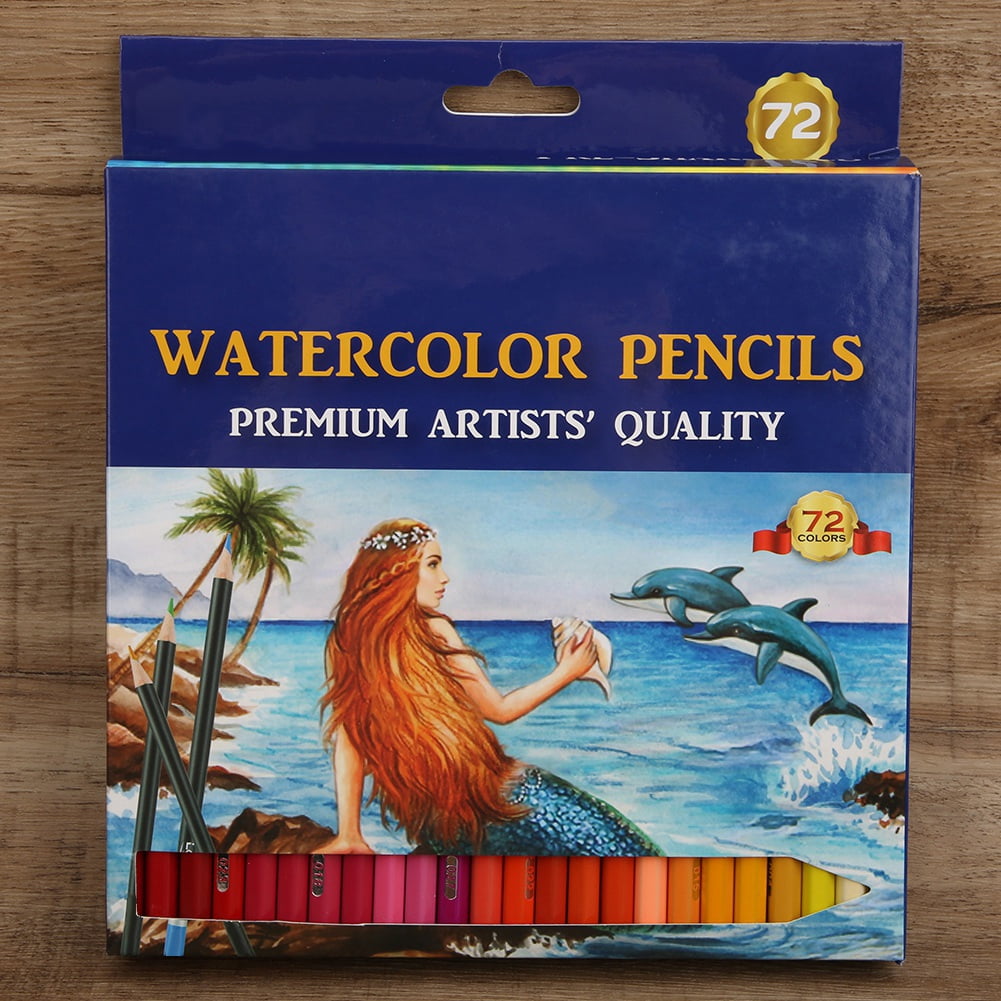 Watercolor Pencils Set, 72pcs, Artists' Quality, Water-Soluble, Sketch & Paint, Ideal for School Art Projects, 180 Characters Max