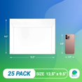 thumbnail image 2 of HAHDAXIA Rigid Paperboard Mailers 12.5 x 9.5 Chipboard mailers 12 1/2 x 9 1/2 by . Pack of 25 White Photo envelopes. Stay Flat mailers. No Bend, Self Sealing. Documents and Photo. Mailing, Sh, 2 of 7