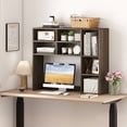 thumbnail image 2 of Costway Desktop Bookshelf with 7 Open Cubbies & 3 Adjustable Shelves for Home Office Dorm Gray, 2 of 11