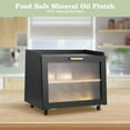 thumbnail image 4 of M optimized Double Layer Large Bread Box for Kitchen Counter, Large Capacity Bread Storage Container Farmhouse Bread Box with Window Bread Holder, 15.35"x 9.84"x 12.71", 4 of 8