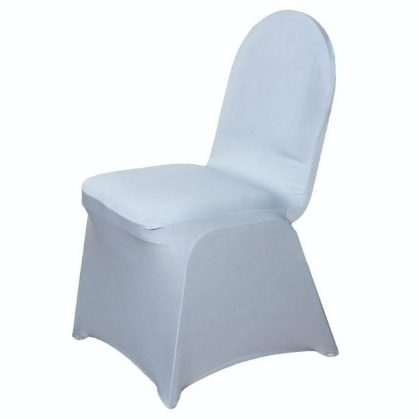 Efavormart Silver Stretchy Spandex Fitted Banquet Chair Cover Dinning