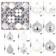 thumbnail image 3 of Iumwxz 44 bolas navideñas coloridas - Adornos navideños de plástico irrompibles con varios estilos y patrones para fiestas, suministros para árboles de Navidad, mejora la decoración del hogar,, 3 of 5