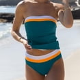 thumbnail image 1 of WILLBEST Conjunto de Bikini Con Estampado Floral Colorido Para Mujer, Traje de Baño Sexy Con Top Triangular y Braguita de Cintura Alta., 1 of 8