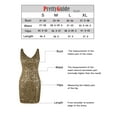 thumbnail image 7 of PrettyGuide Women's Sequin Cocktail Dress V Neck Bodycon Glitter Party Dress, 7 of 7