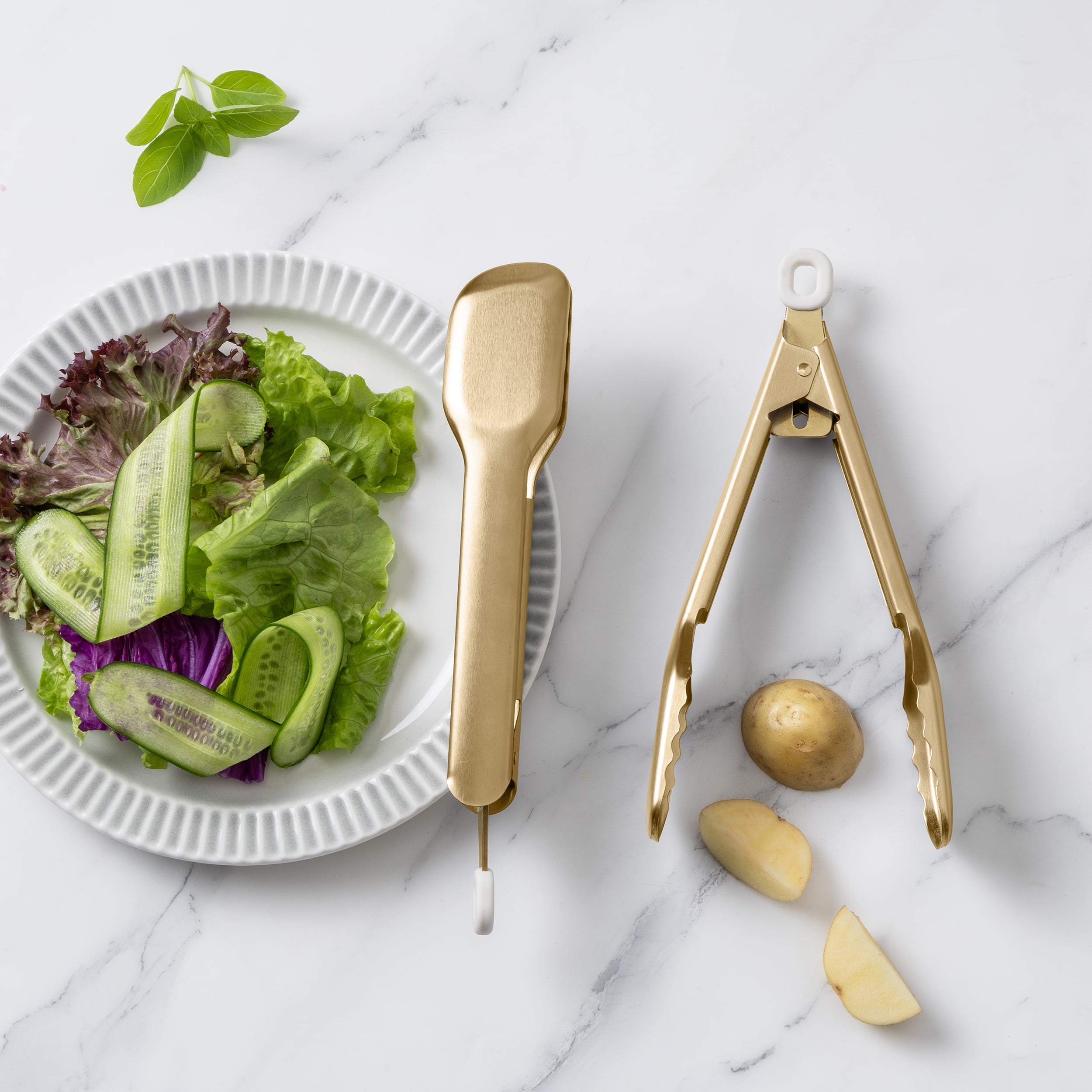 Cook with Color 2-Piece Mini Tongs – Compact & Durable