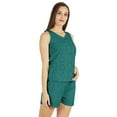 thumbnail image 3 of Bimba Womens Solid Sleepwear Set 2 Pcs Short & Top Casual Nightwear Loose Fit Loungewear, 3 of 7