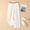 #0150-White, variant on TaTaai Womens Plus Size Capri Pants Elastic Waist Harem Wide Leg Solid Casual Loose for Daily Summer
