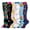 Style3, variant on 6 Pairs Compression Socks Printed Design Colorful Knee High Socks for Sports Running ,Nursing,Ridding Stockings