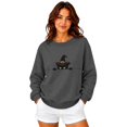 thumbnail image 5 of Fall Casual Spooky Season Pullover Sweatshirt with Cute Pumpkin Ghost Print for Women Cozy Halloween Outfit, 5 of 6