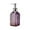 Purple#0, variant on Horizontal Stripe Glass Liquid Soap Bottle 350ml Refillable Pump Dispenser for Hand Soap Shampoo Body Wash Durable Press Type Container for Bathroom or Kitchen Counter Organization Orange