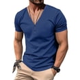 thumbnail image 2 of Mens Tops Dressy Casual Short Sleeve Cotton Blouses for Men Casual Sexy Mens Shirts Loose Fit Graphic Tees Trendy My Orders Placed By Me, 2 of 7