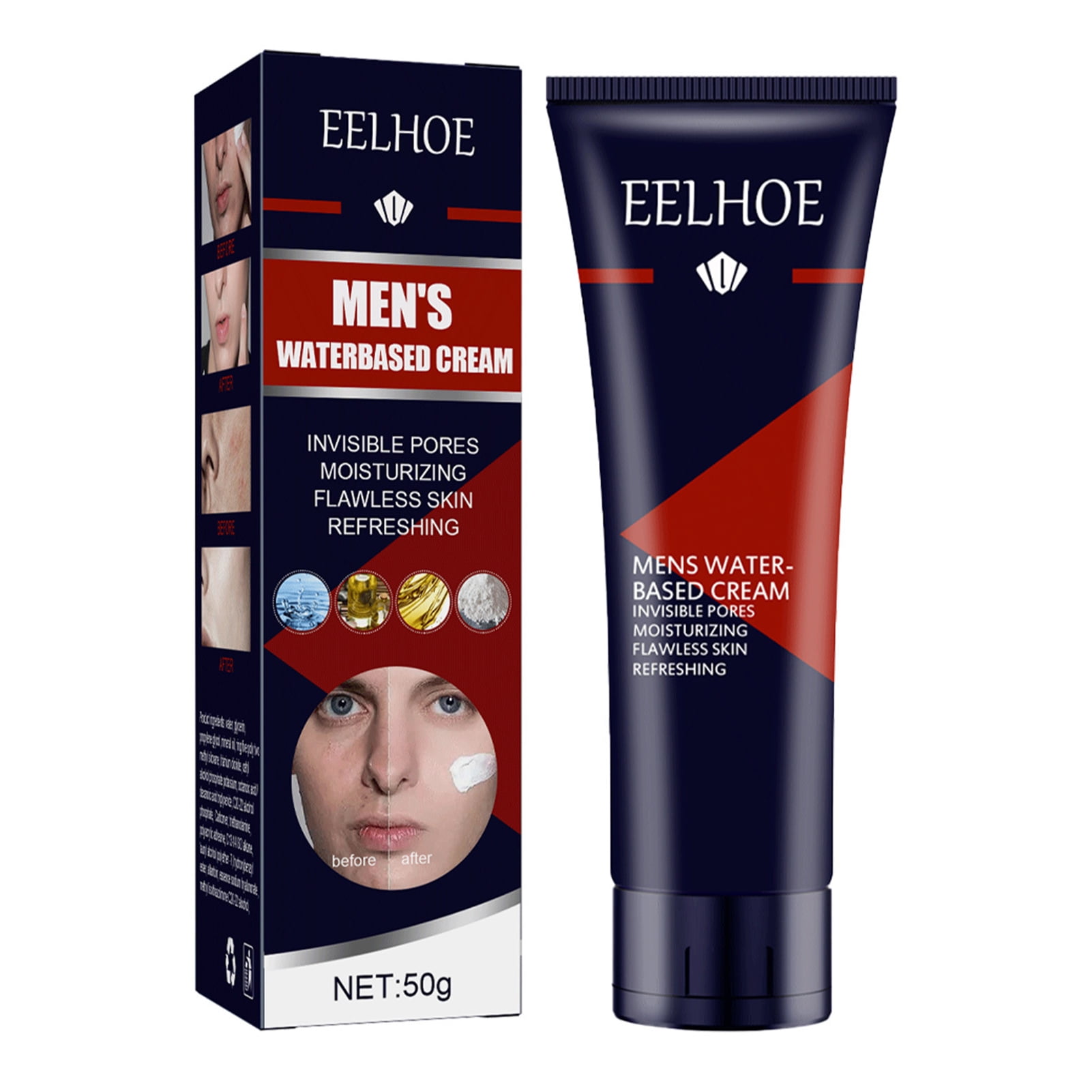 EELHOE Men's Waterbased Invisible Moisturizing Refreshing Waterproof Concealer Brightening Light Makeup Walmart.com