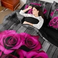 thumbnail image 5 of Feelyou Romantic Rose Floral Twin Bedding Sets 7-Piece, Rustic Farmhouse Bedding Comforter Set, Teens Adult Women Girls Reversible Sheet Sets, Breathable Home Decor, 5 of 9