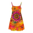 thumbnail image 6 of 11-12 Years Girls' Summer Floral Dress Kids Sleeveless Square Neck Smocked Flowy Dresses 5-14 Years, 6 of 7