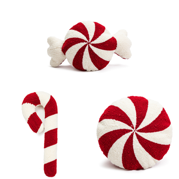Almohada Decorativa Suave La Felpa Navidad para Casera (caramelo) Rojo