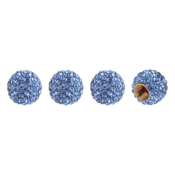 Tapones de Válvula de Neumático Cubiertas de Polvo de Válvula de Neumático 8x14mm Estilos ABS Cobre Azul 4 Pcs