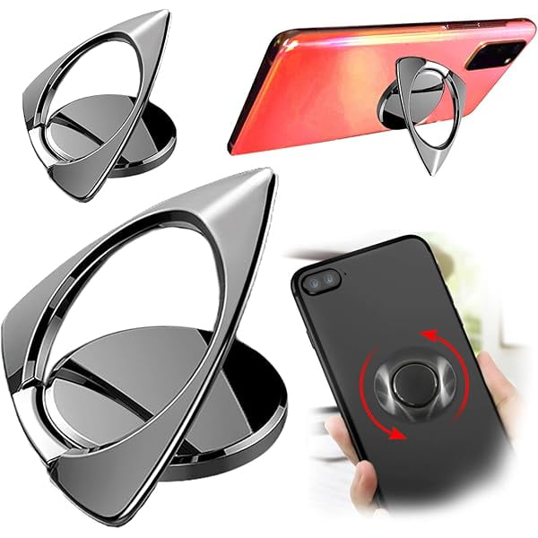 wonima11 2PCS Cell Phone Fidget Spinner Finger Ring Grip 2 Pack, Metal Mobile Phone Ring Holder, Smart Phone Tablet Case Accessories Support, JSKJJUJE-1