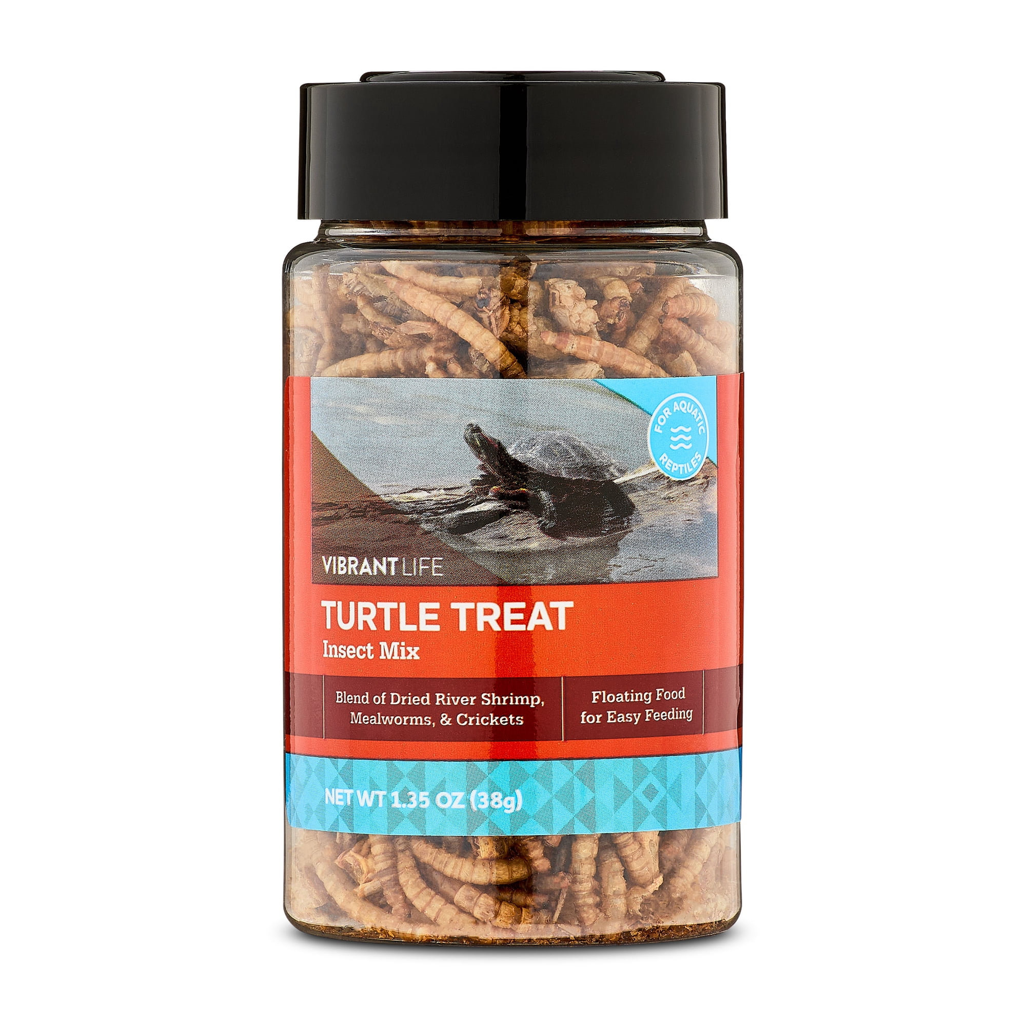 Vibrant Life Aquatic Turtle Treat, Insect Mix, 1.35 oz