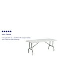 thumbnail image 4 of Flash Furniture 6-Foot Bi-Fold Granite White Plastic Folding Table, 4 of 8