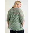 thumbnail image 6 of June & Vie Women's Plus Size Allover Lace Top, 6 of 6