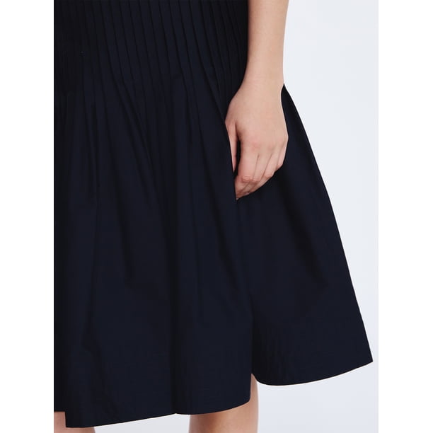 Free Assembly Women's Pintuck Knee Length Skirt, Sizes XS-XXL