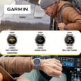 thumbnail image 4 of Garmin D2 Mach 1 Smartwatch with Vented Titanium Bracelet Bundle with Portable Charger Stand and USB Cable, and 9H 47mm Tempered Glass Screen Protector Film (3 Items), 4 of 7