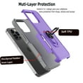 thumbnail image 3 of For iPhone 15.15 Pro,15 Plus,15 Ro Max Case, 2 in 1 Phone Case for iPhone 15 Pro 6.1", Tiflook Rubber & Rugged Shockproof Protection Heavy Duty with Ring Stand Kickstand Cover,Purple, 3 of 6