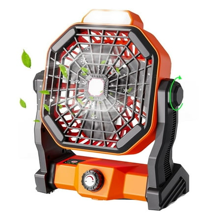

Camping Fan with LED Lantern Rechargeable Fan with Brushless Motor