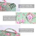 thumbnail image 3 of GHSDFBB Twill Fabric Pencil Case with Zipper Closure, Green Rose, 1 Count, 3 of 7