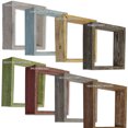 thumbnail image 3 of Ekena Millwork Set of 3, Square, Closed Back, Vintage Farmhouse Shadow Box Shelves, Barnwood Decor Collection, Reclaimed Grey, 3 of 11