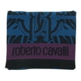 thumbnail image 2 of Roberto Cavalli ESZ057 04505 Turquoise Wool Blend Tiger Print Mens Scarf for mens, 2 of 5