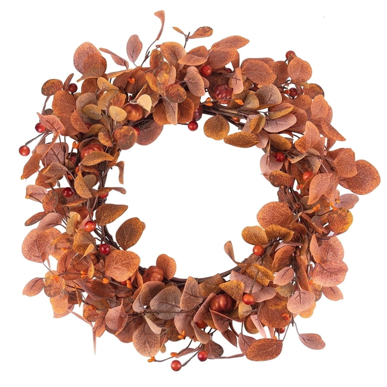 Scidweet 22 Inch Fall Wreath, Artificial Eucalyptus photo 1